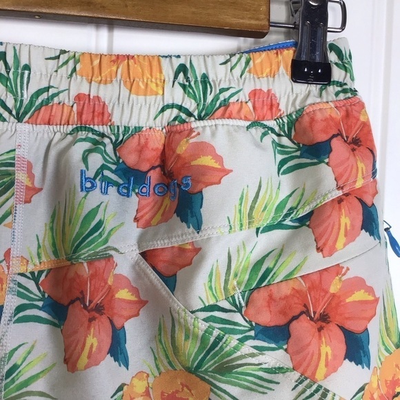 Birddogs Hawaiian Floral Print Gym Shorts Size Small Long. - Picture 6 of 8